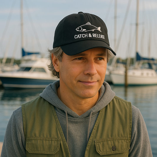 Fishing Caps | Cotton Embroidered Cap | Catch & Release